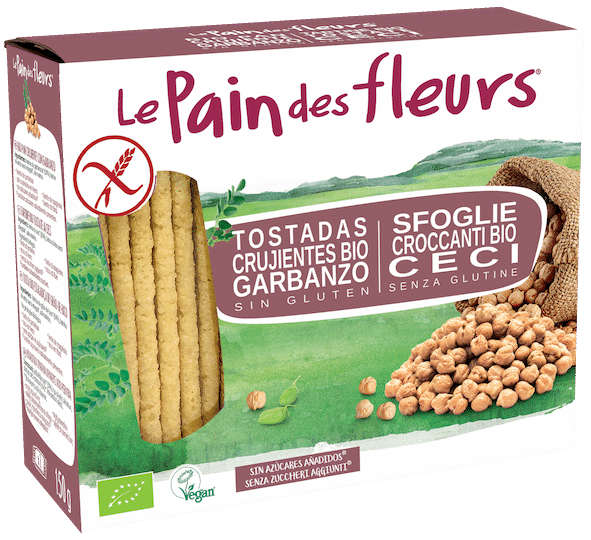 Tostadas Crujientes Ecológicas de Garbanzos 150g