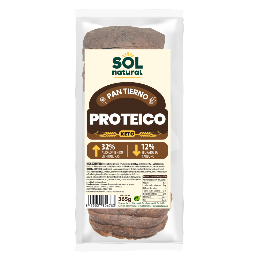 Pan de molde proteico keto 365g