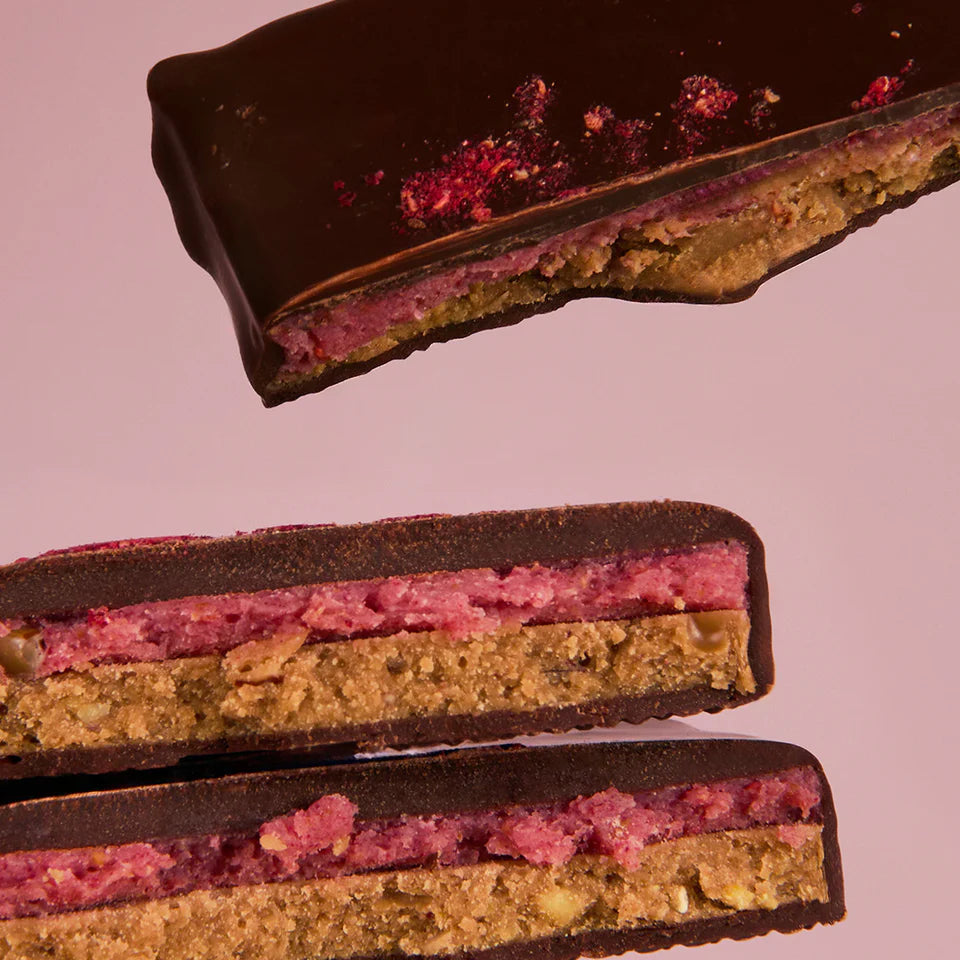 Chocolate Doble capa - Frambuesa y pistachos