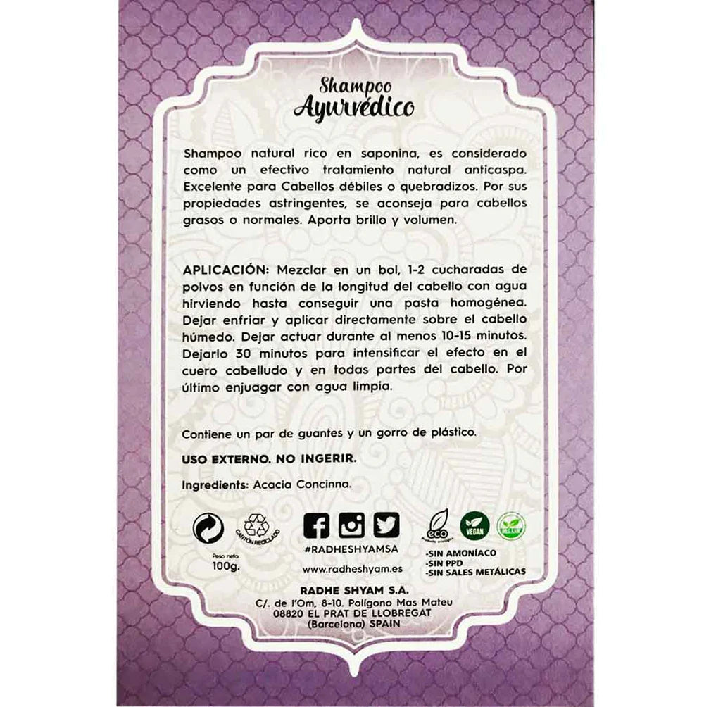 Shikakai Shampoo Ayurvédico Natural en Polvo 100g