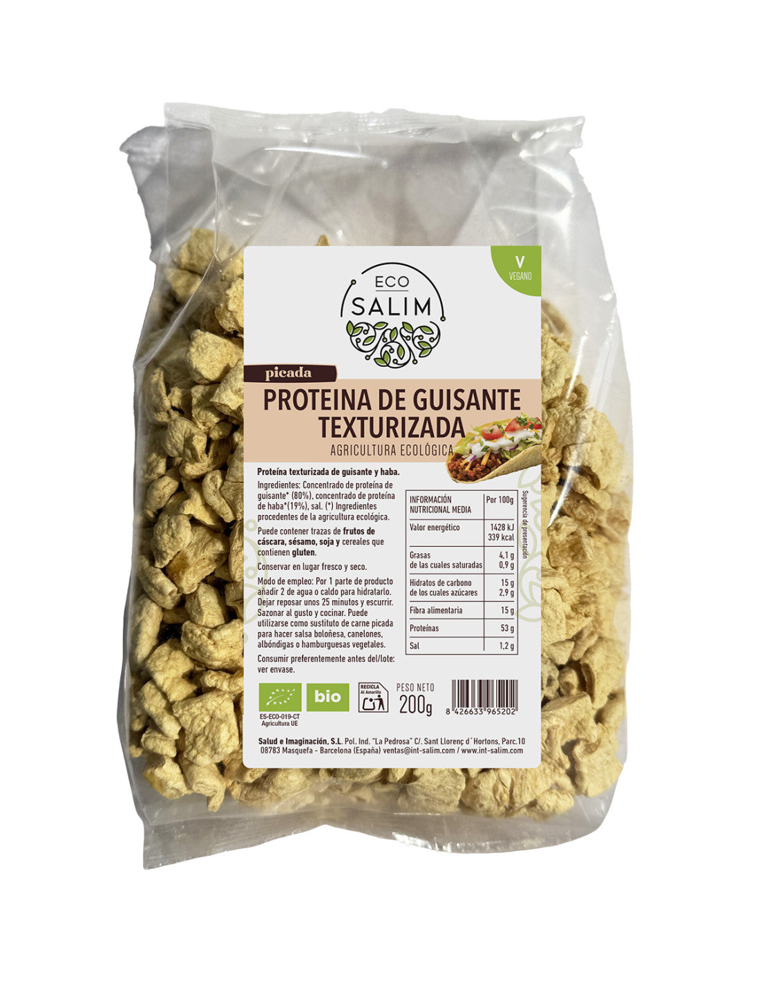 Proteína de Guisante Picada Eco 200 Gr