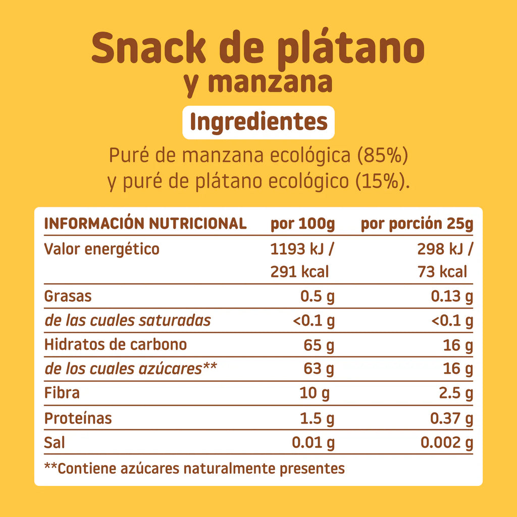 Sminolas Platano y Manzana Eco 25gr.