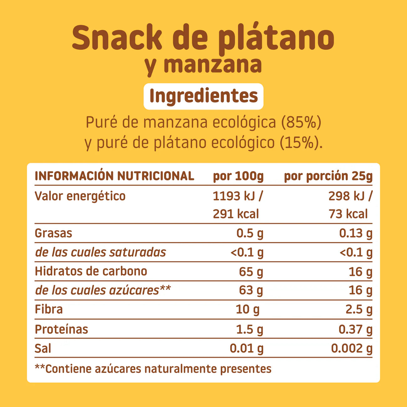 Sminolas Platano y Manzana Eco 25gr.