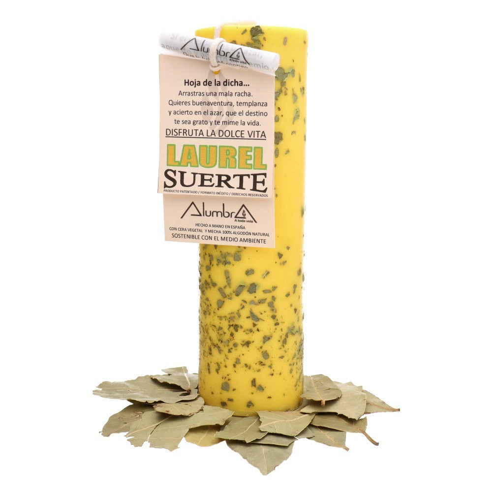 Vela Artesanal con Laurel - Suerte