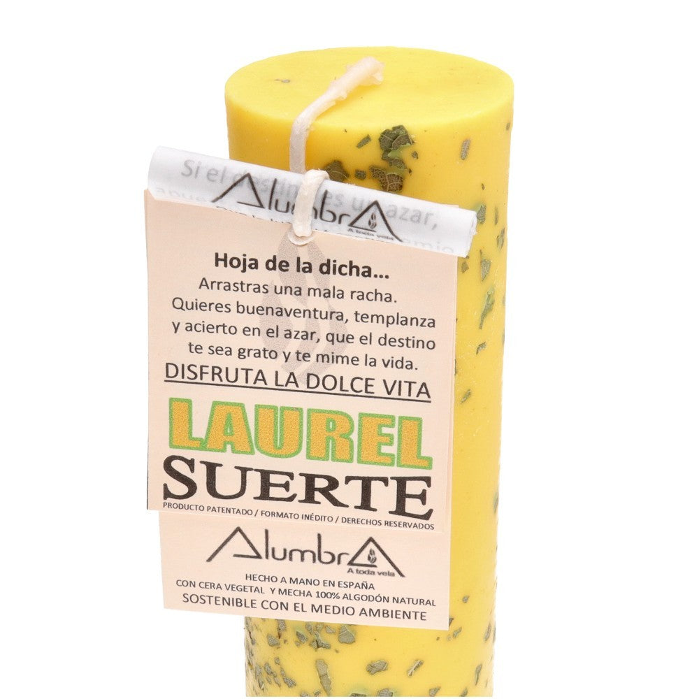 Vela Artesanal con Laurel - Suerte